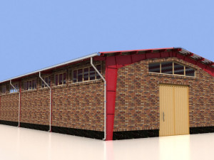Industrial shed 3D Model