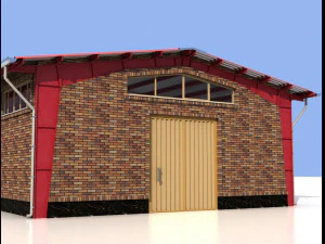 Industrial shed 3D Model