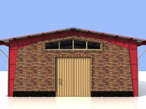 Industrial shed Model 3D
