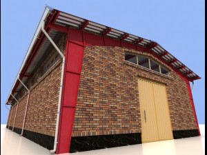 Industrial shed Model 3D