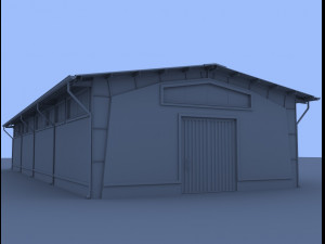 Industrial shed Model 3D