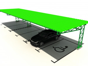 Car shed -CS550X19-A1 3D Model