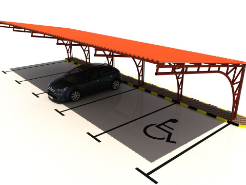 Car shed -CS500X14-A0 Modèle 3D