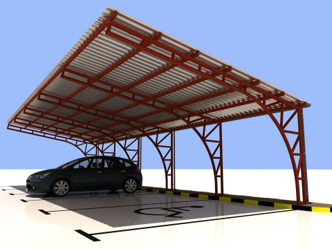 Car shed -CS500X14-A0 Modèle 3D