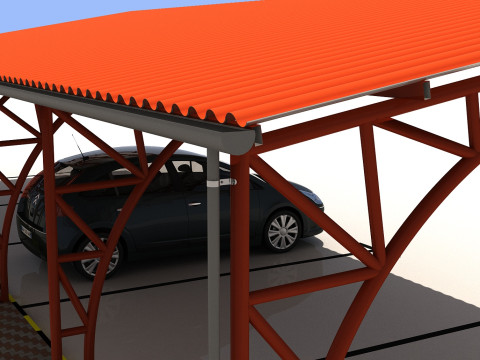 Car shed -CS500X14-A0 Modèle 3D