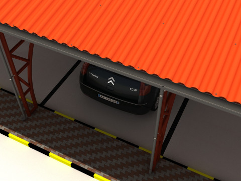 Car shed -CS500X14-A0 Modèle 3D