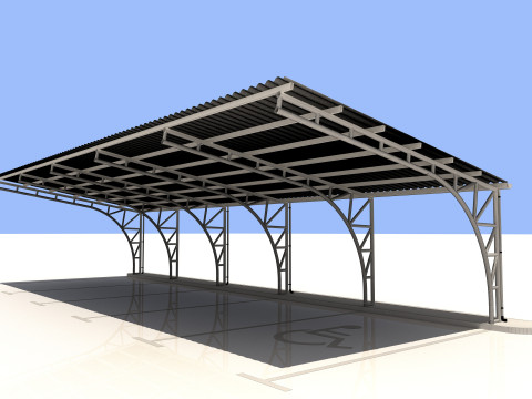 Car shed -CS500X14-A0 Modèle 3D