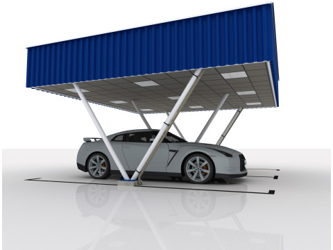 Car shed -CS600X600-A1 Modelo 3D