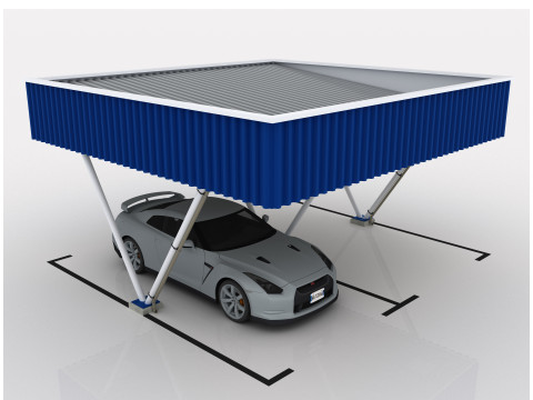 Car shed -CS600X600-A1 Modelo 3D