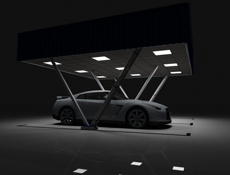 Car shed -CS600X600-A1 Modelo 3D .c4d .max .obj .3ds .fbx .stl .blend 