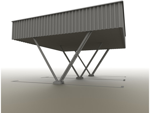 Car shed -CS600X600-A1 Modelo 3D