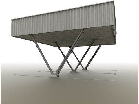 Car shed -CS600X600-A1 Modelo 3D