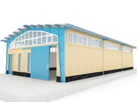 Industrial shed-IS-9x18-A Modello 3D