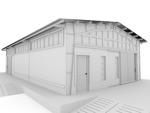 Industrial shed-IS-9x18-A Modello 3D