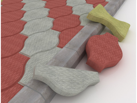 Concrete Block Paving-CBP20x30-A1 Modelo 3D