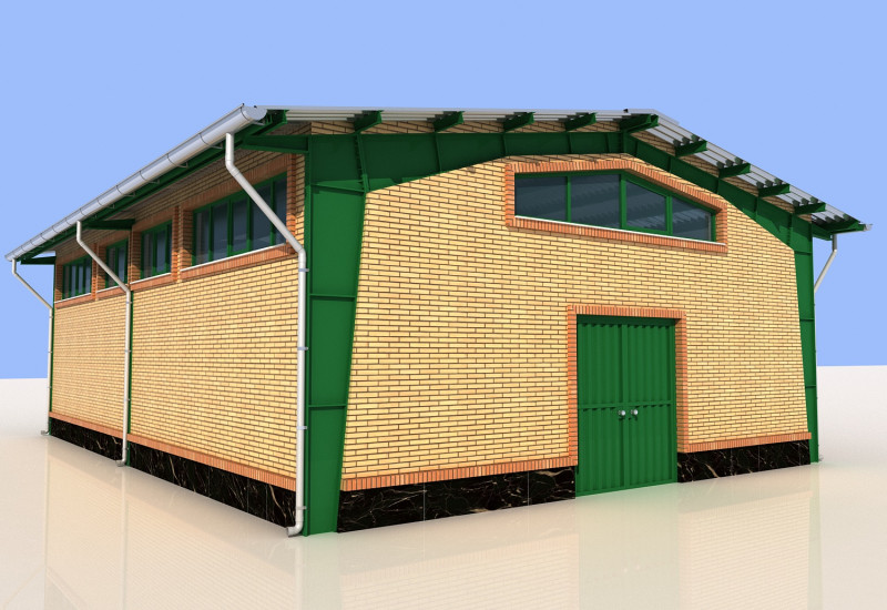 Industrial Shed -IS9x12A Modello 3D .c4d .max .obj .3ds .fbx .stl .blend