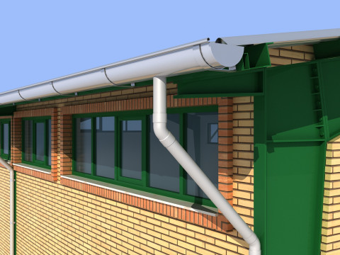 Industrial Shed -IS9x12A Modello 3D