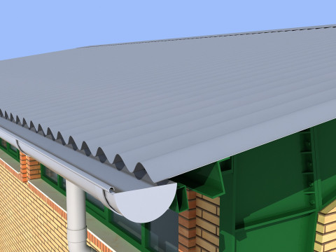 Industrial Shed -IS9x12A Modello 3D