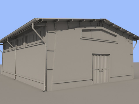 Industrial Shed -IS9x12A Modello 3D