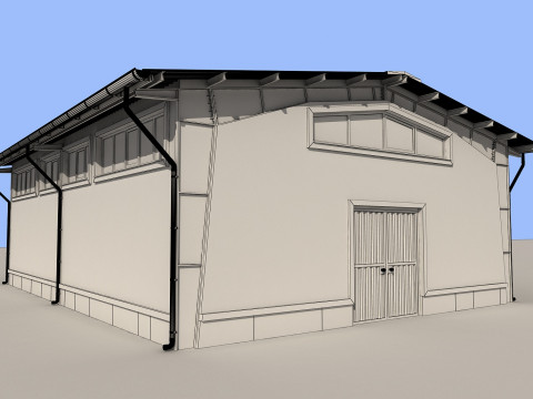 Industrial Shed -IS9x12A Modello 3D