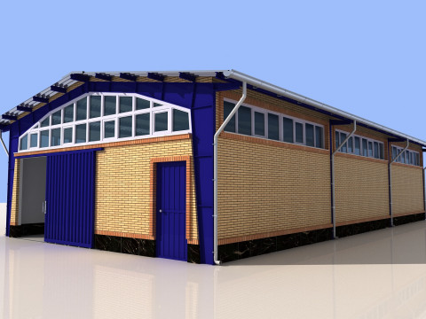 Industrial Shed -IS9x18B 3D 模型