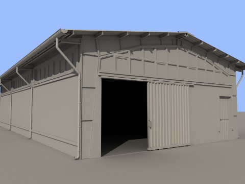 Industrial Shed -IS9x18B 3D 模型