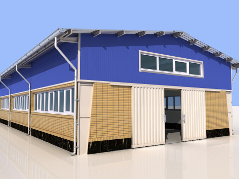 Industrial Shed -IS9x18C 3D Model