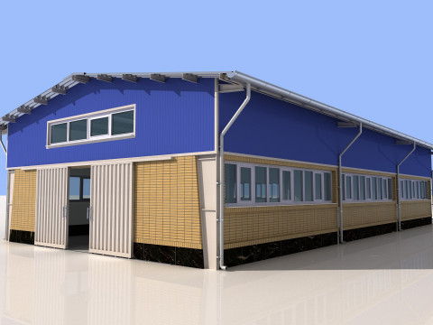 Industrial Shed -IS9x18C Modèle 3D