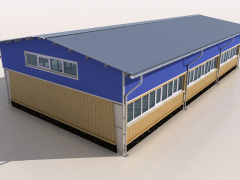 Industrial Shed -IS9x18C Modèle 3D