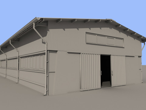 Industrial Shed -IS9x18C Modèle 3D
