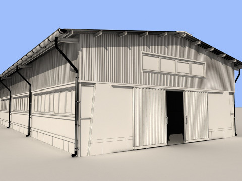 Industrial Shed -IS9x18C Modèle 3D