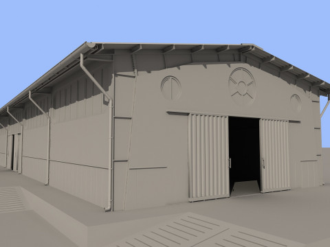 Industrial Shed -IS9x24B 3D Модель