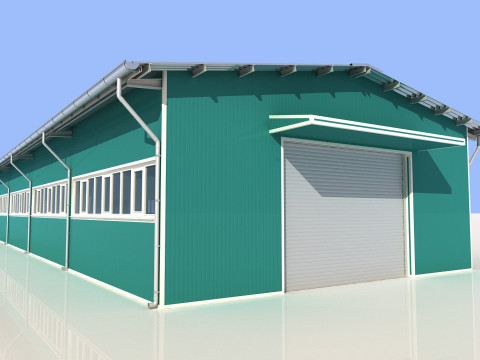 Industrial Shed -IS9x24C 3D Model