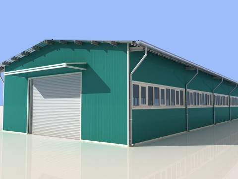 Industrial Shed -IS9x24C 3D 모델
