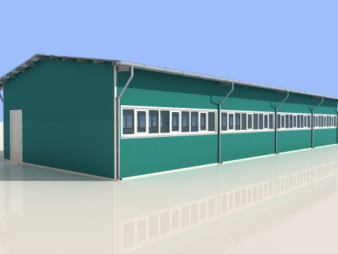 Industrial Shed -IS9x24C 3D 모델