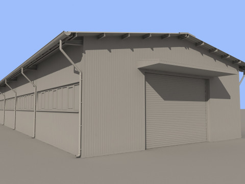 Industrial Shed -IS9x24C 3D 모델