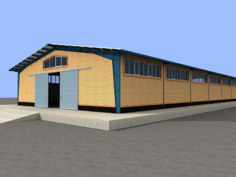 Cobertizo Industrial -IS15x36A Modelo 3D