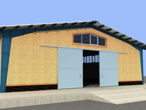 Industrial Shed -IS15x36A 3D Model