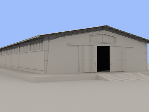 Industrial Shed -IS15x36A 3D Model