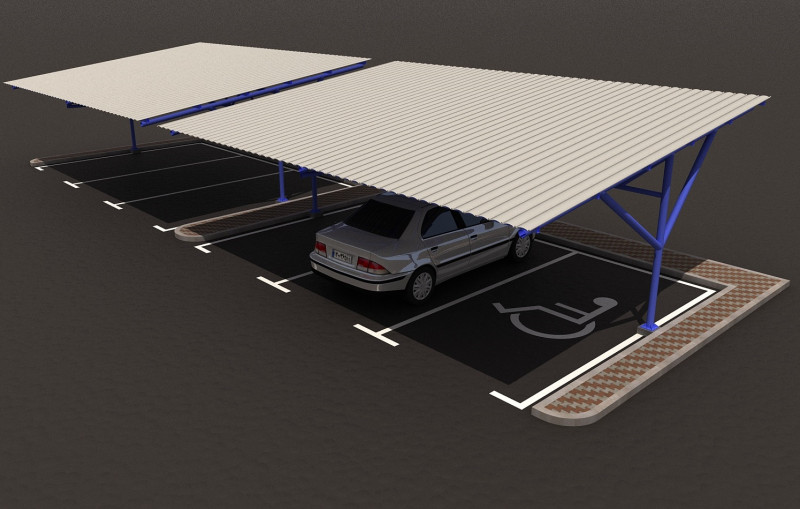 Car shed -CS600X1750-A 3D 模型 .c4d .max .obj .3ds .fbx .stl .blend 