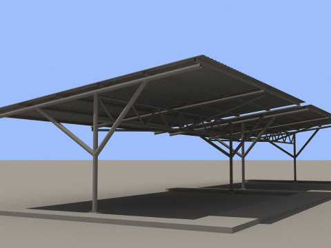 Car shed -CS600X1750-A 3D 模型
