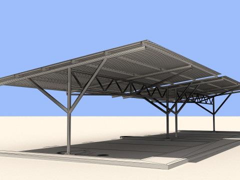 Car shed -CS600X1750-A 3D 模型