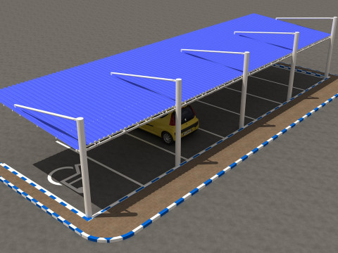 Car shed -CS500X17-A Modelo 3D