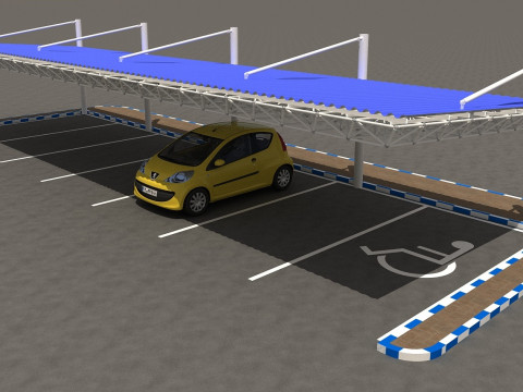 Car shed -CS500X17-A Modelo 3D