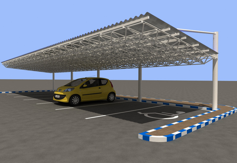 कार शेड -CS500X17-A 3D मॉडल .c4d .max .obj .3ds .fbx .stl .blend 