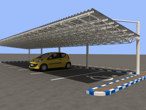 Car shed -CS500X17-A Modelo 3D