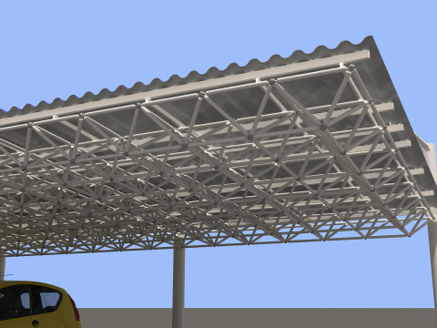 Car shed -CS500X17-A Modelo 3D