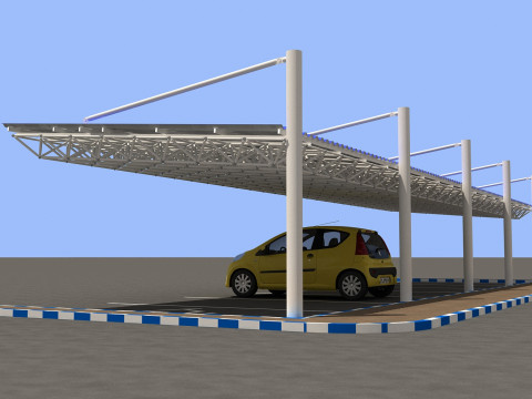 Car shed -CS500X17-A Modelo 3D