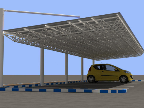 Car shed -CS500X17-A Modelo 3D
