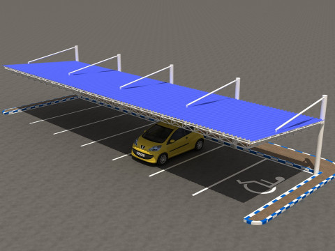 Car shed -CS500X17-A Modelo 3D